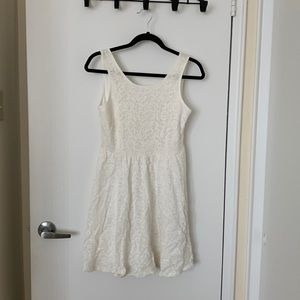 Monteau White Lace Dress